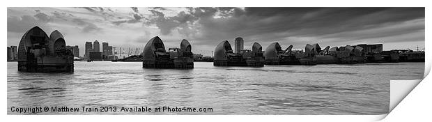 Thames Barrier Panorama Print by Matthew Train