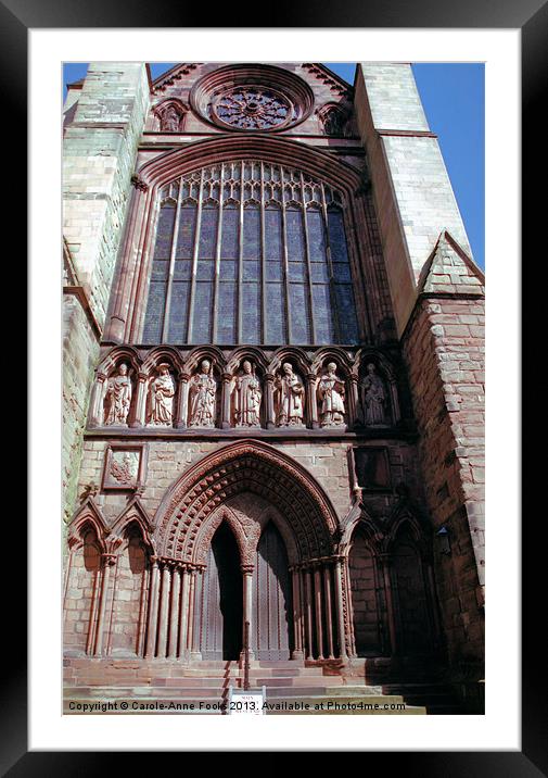 The Great West Doors Lichfield Cathedral Framed Mounted Print by Carole-Anne Fooks