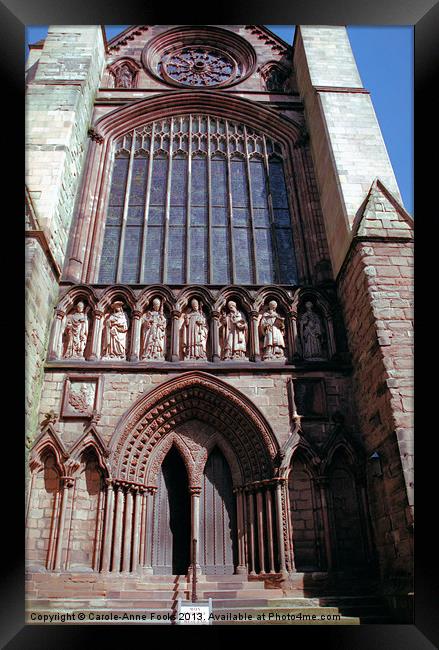 The Great West Doors Lichfield Cathedral Framed Print by Carole-Anne Fooks