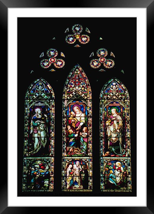 Stained Glass Lichfield Cathedral Framed Mounted Print by Carole-Anne Fooks