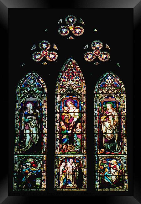 Stained Glass Lichfield Cathedral Framed Print by Carole-Anne Fooks