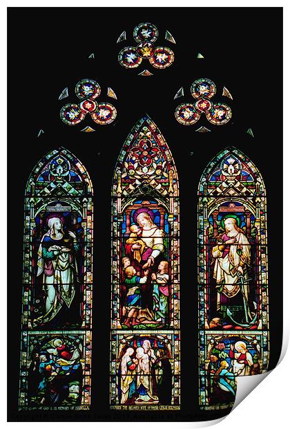 Stained Glass Lichfield Cathedral Print by Carole-Anne Fooks