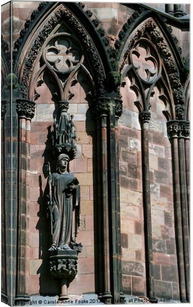 Saintly Image Lichfield Cathedral Canvas Print by Carole-Anne Fooks