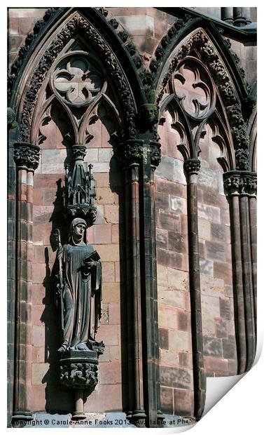 Saintly Image Lichfield Cathedral Print by Carole-Anne Fooks