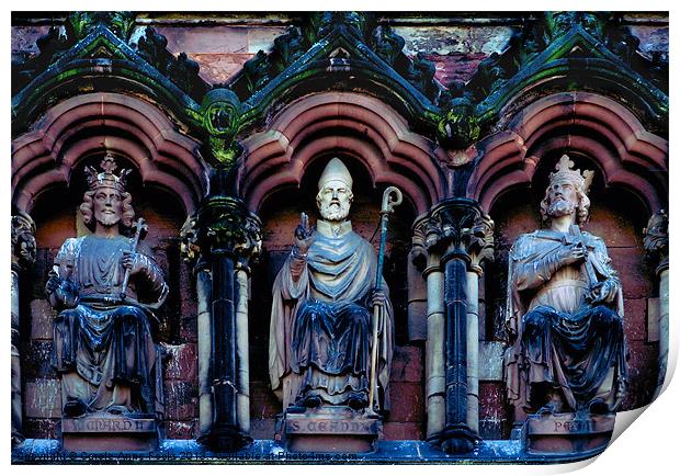 Kings And Bishop Lichfield Cathedral Print by Carole-Anne Fooks