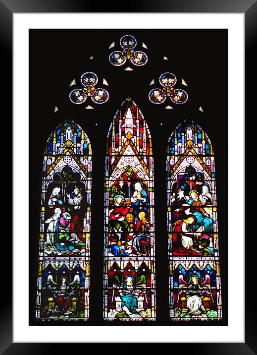 Stained Glass Lichfield Cathedral Framed Mounted Print by Carole-Anne Fooks