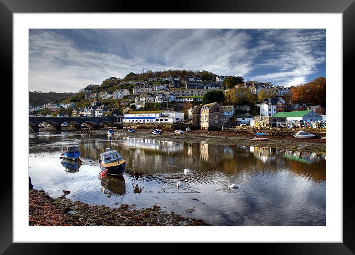Looe River Reflections Framed Mounted Print by Rosie Spooner