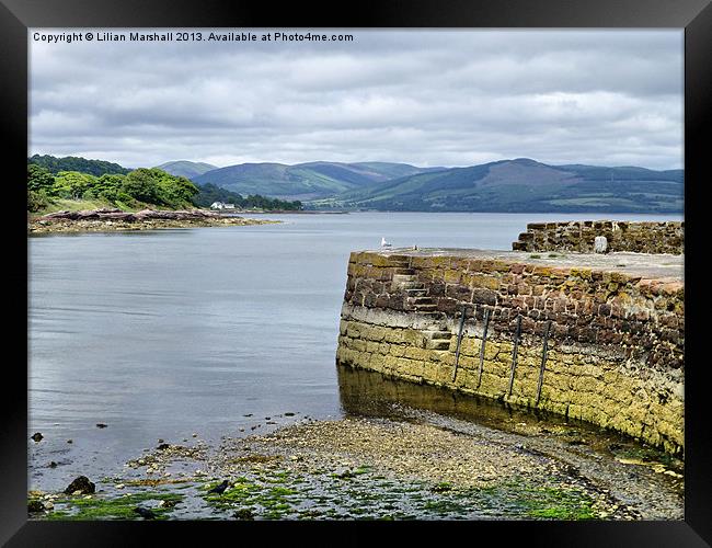 Jetty at Kerrycroy. Framed Print by Lilian Marshall