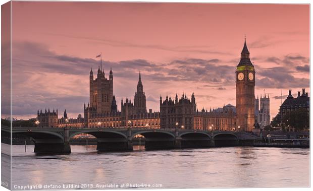 The houses of parliament,London,UK Canvas Print by stefano baldini