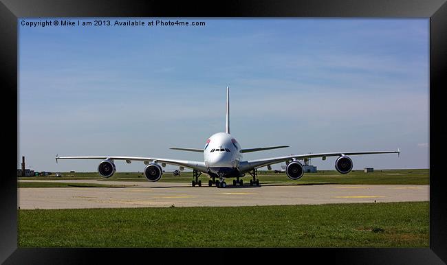 A380 Framed Print by Thanet Photos