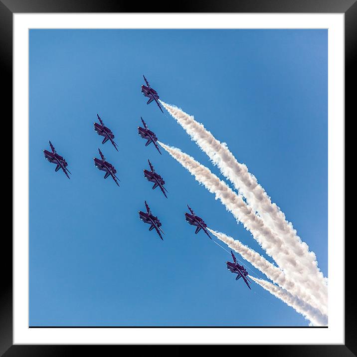 Red Arrows Roll Framed Mounted Print by Simon West