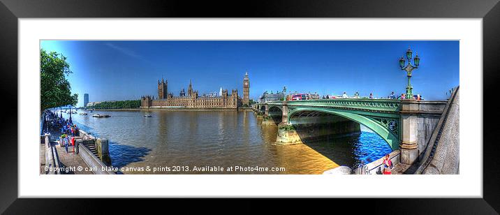 london panoramic Framed Mounted Print by carl blake