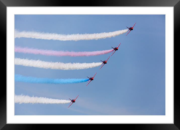 Red Arrows Air Display Framed Mounted Print by Simon West