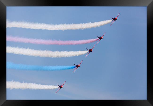Red Arrows Air Display Framed Print by Simon West