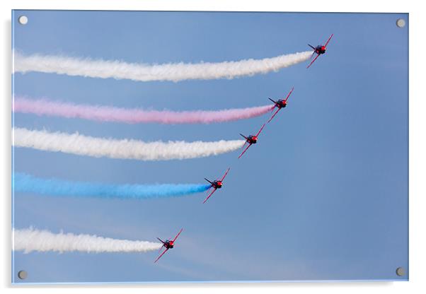 Red Arrows Air Display Acrylic by Simon West