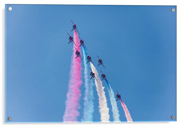 Red Arrows Coloured Roll Acrylic by Simon West