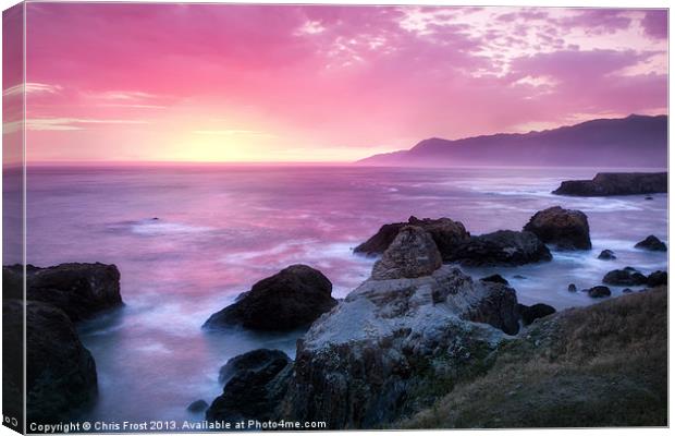 Sunset at Shelter Cove Canvas Print by Chris Frost