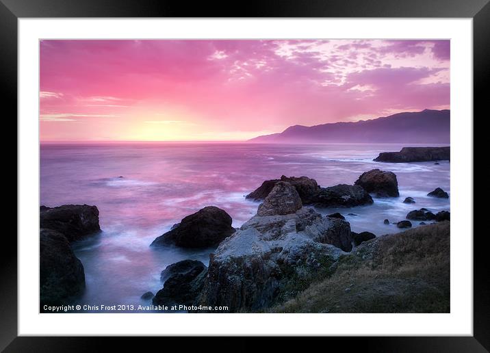 Sunset at Shelter Cove Framed Mounted Print by Chris Frost