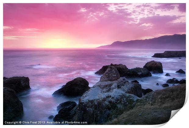 Sunset at Shelter Cove Print by Chris Frost