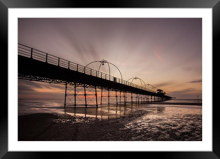 Dusk at Southport Framed Mounted Print by Jed Pearson