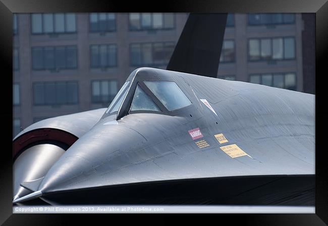 SR-71 Blackbird Framed Print by Phil Emmerson