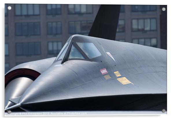 SR-71 Blackbird Acrylic by Phil Emmerson