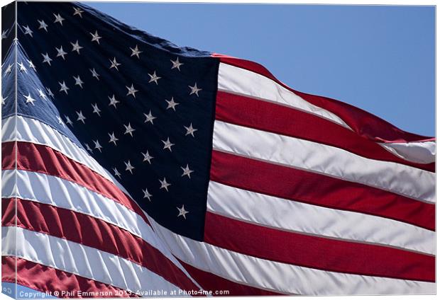 American Flag Canvas Print by Phil Emmerson
