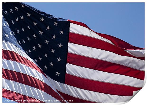 American Flag Print by Phil Emmerson