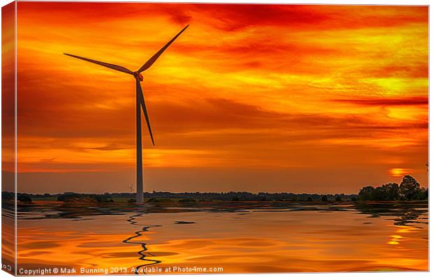 Harvesting The Power Of Wind Canvas Print by Mark Bunning