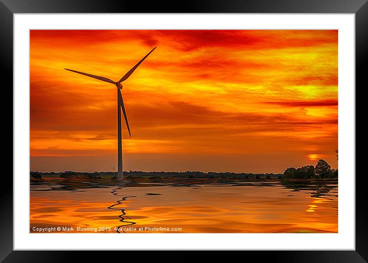 Harvesting The Power Of Wind Framed Mounted Print by Mark Bunning