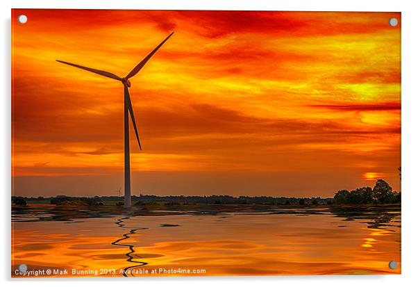 Harvesting The Power Of Wind Acrylic by Mark Bunning