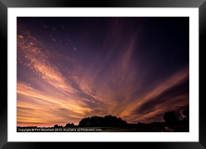 Sunset over Stanpit Framed Mounted Print by Phil Wareham