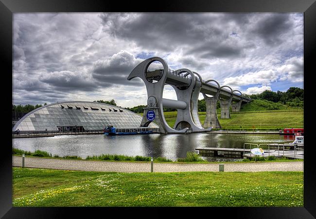 Rotating Boat Lift Framed Print by Tom Gomez