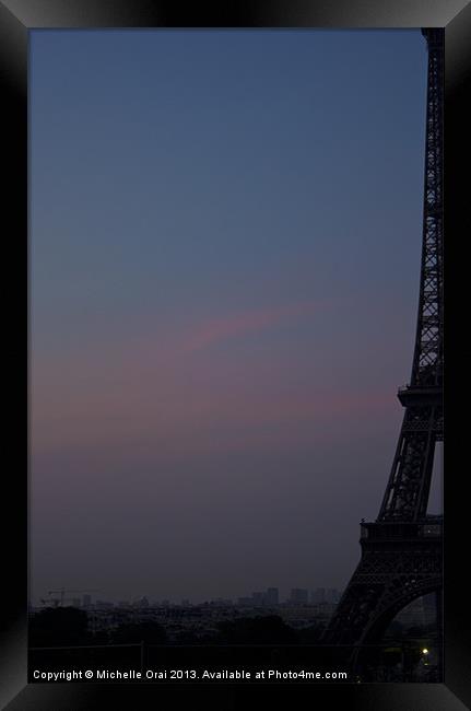 Sunrise in Paris Framed Print by Michelle Orai
