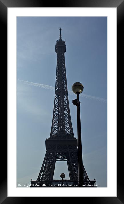 Eiffel Tower Framed Mounted Print by Michelle Orai