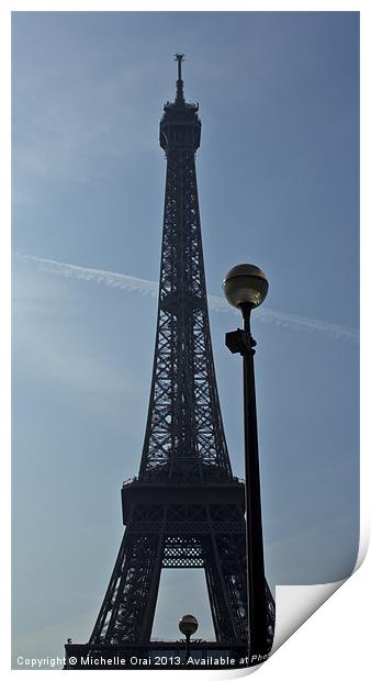Eiffel Tower Print by Michelle Orai