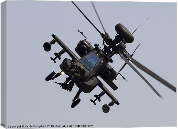 AH-64 Westland Apache Canvas Print by Keith Campbell