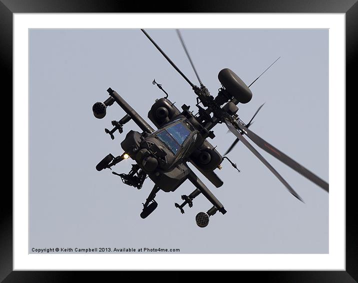 AH-64 Westland Apache Framed Mounted Print by Keith Campbell