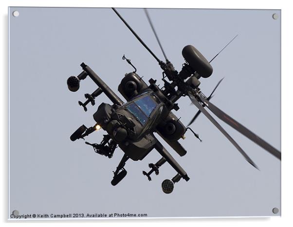 AH-64 Westland Apache Acrylic by Keith Campbell