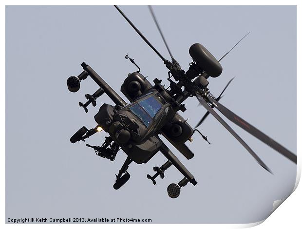AH-64 Westland Apache Print by Keith Campbell