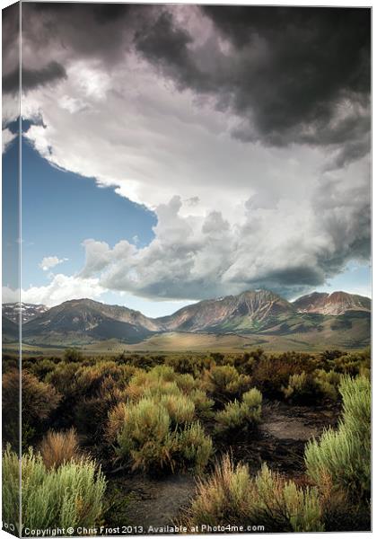 Storms at Mono Lake Canvas Print by Chris Frost