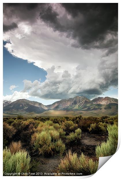 Storms at Mono Lake Print by Chris Frost