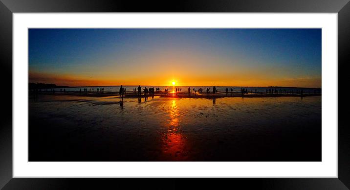 Sunset at Darwin Framed Mounted Print by peter tachauer
