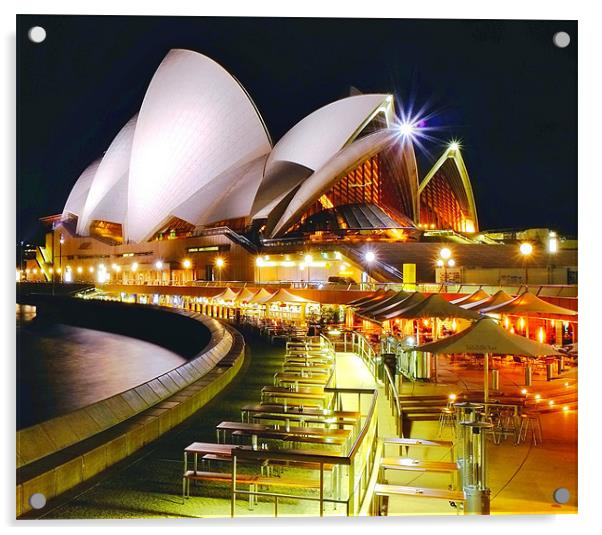 Sydney Opera House Acrylic by peter tachauer