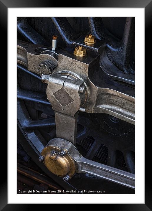 Steam engine wheel Framed Mounted Print by Graham Moore