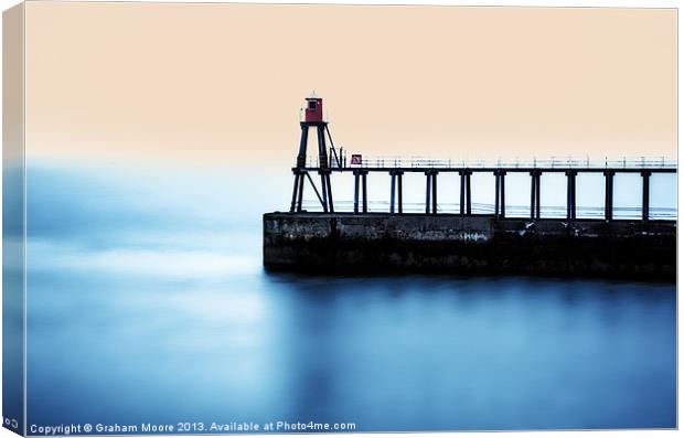 Whitby pier Canvas Print by Graham Moore