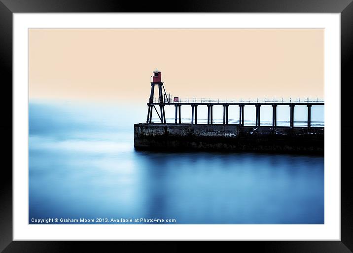 Whitby pier Framed Mounted Print by Graham Moore