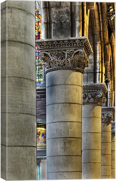 Cathedral Pillars Canvas Print by Peter Lennon