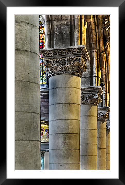 Cathedral Pillars Framed Mounted Print by Peter Lennon