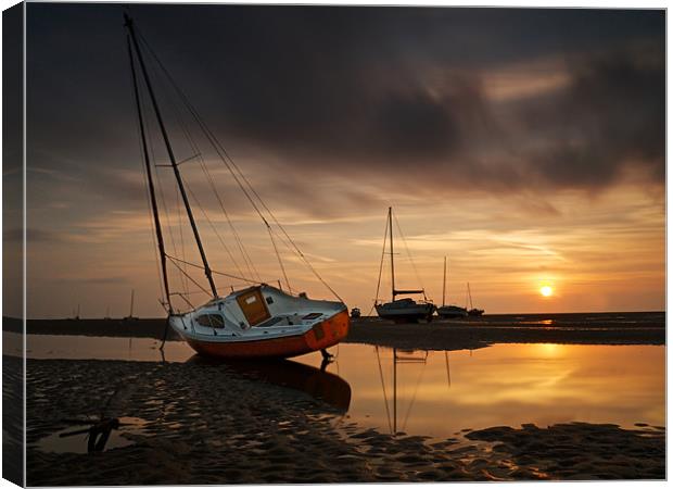 WIRRAL SUNSET. Canvas Print by Neil  Hulme